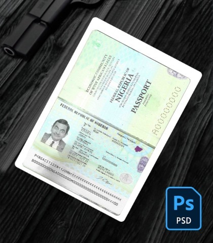 Nigeria passport (2019 – present) PSD